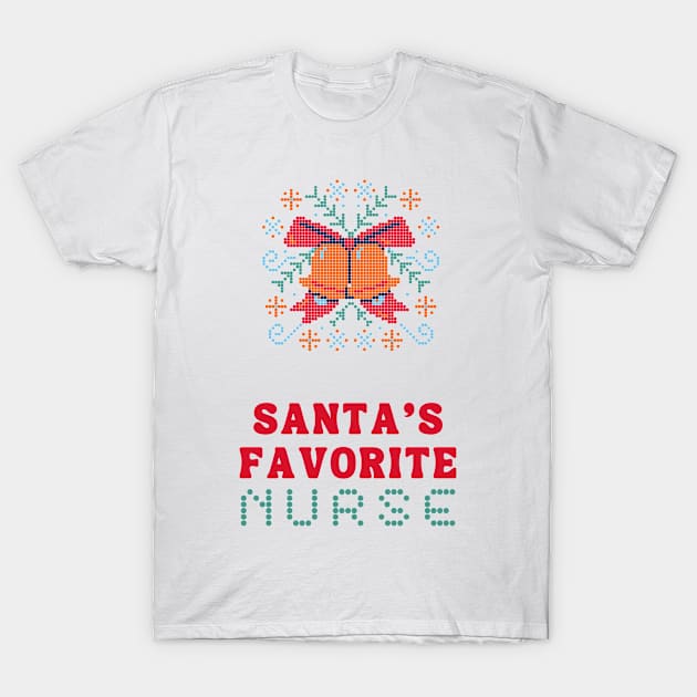 Christmas Nurse Gift T-Shirt by Minisim